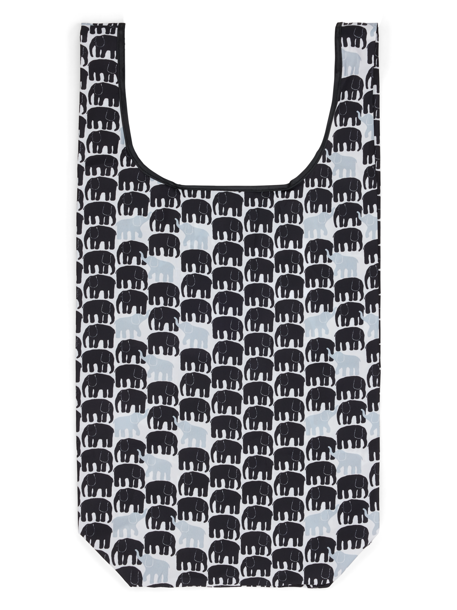 80232-5415-06-10; Finlayson Elefantti Taiteltava kassi Musta / Harmaa / 32x65 cm 