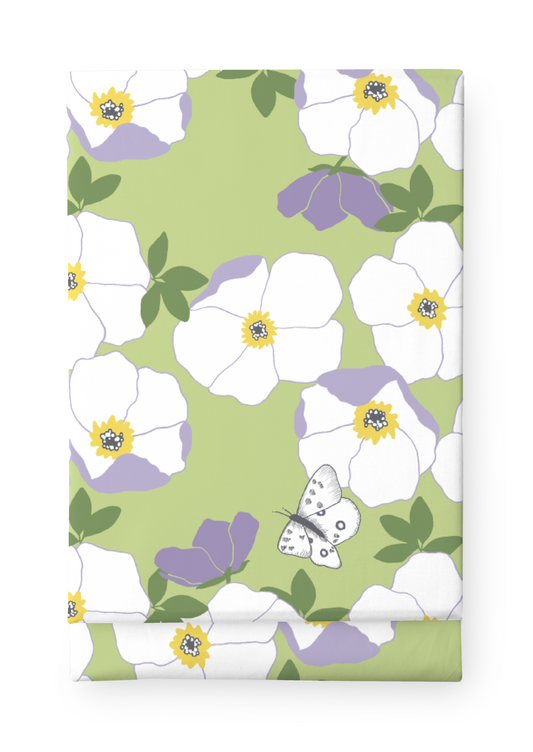 80419-5512-01-06; Finlayson Ruusa Pöytäliina Vaaleanvihreä / Vaaleanlila / 145x250 cm 