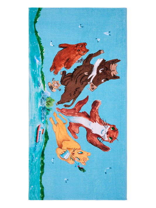 70506-5507-01-06; Finlayson Eläinten saari Käsipyyhe Monivärinen / 70x140 cm 