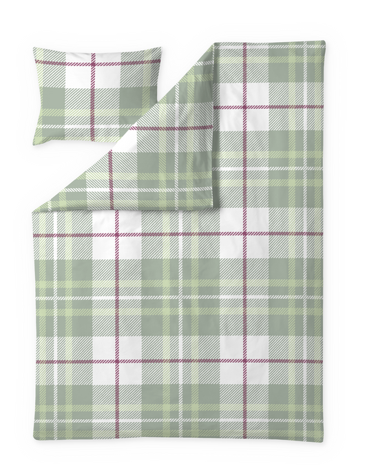 60653-5239-06-06; Finlayson Gingham Pussilakanasetti Vihreä / Malva / 150x210 + 50x60 cm 