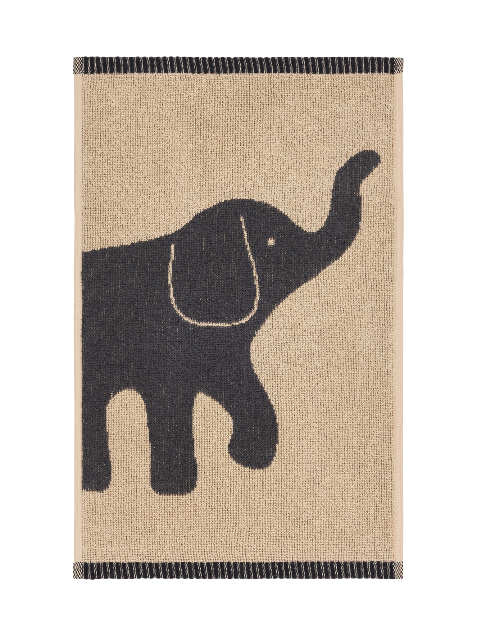 71562-5415-04-12; Finlayson Elefantti Vapaa Käsipyyhe Tummanharmaa / Beige / 30x50 cm 