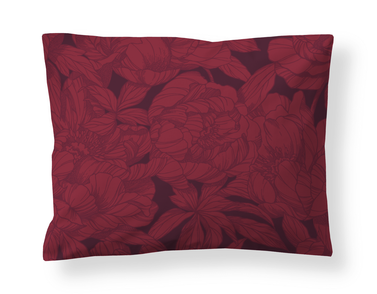 60137-5501-03-10; Finlayson Pioni Satiinityynyliina Tummanpunainen / 50x60 cm 