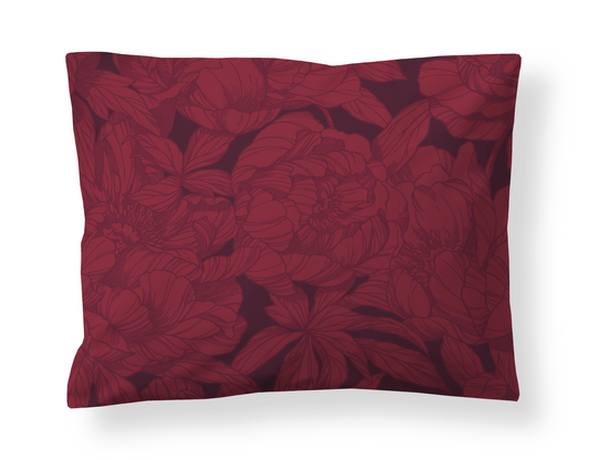 60137-5501-03-10; Finlayson Pioni Satiinityynyliina Tummanpunainen / 50x60 cm 