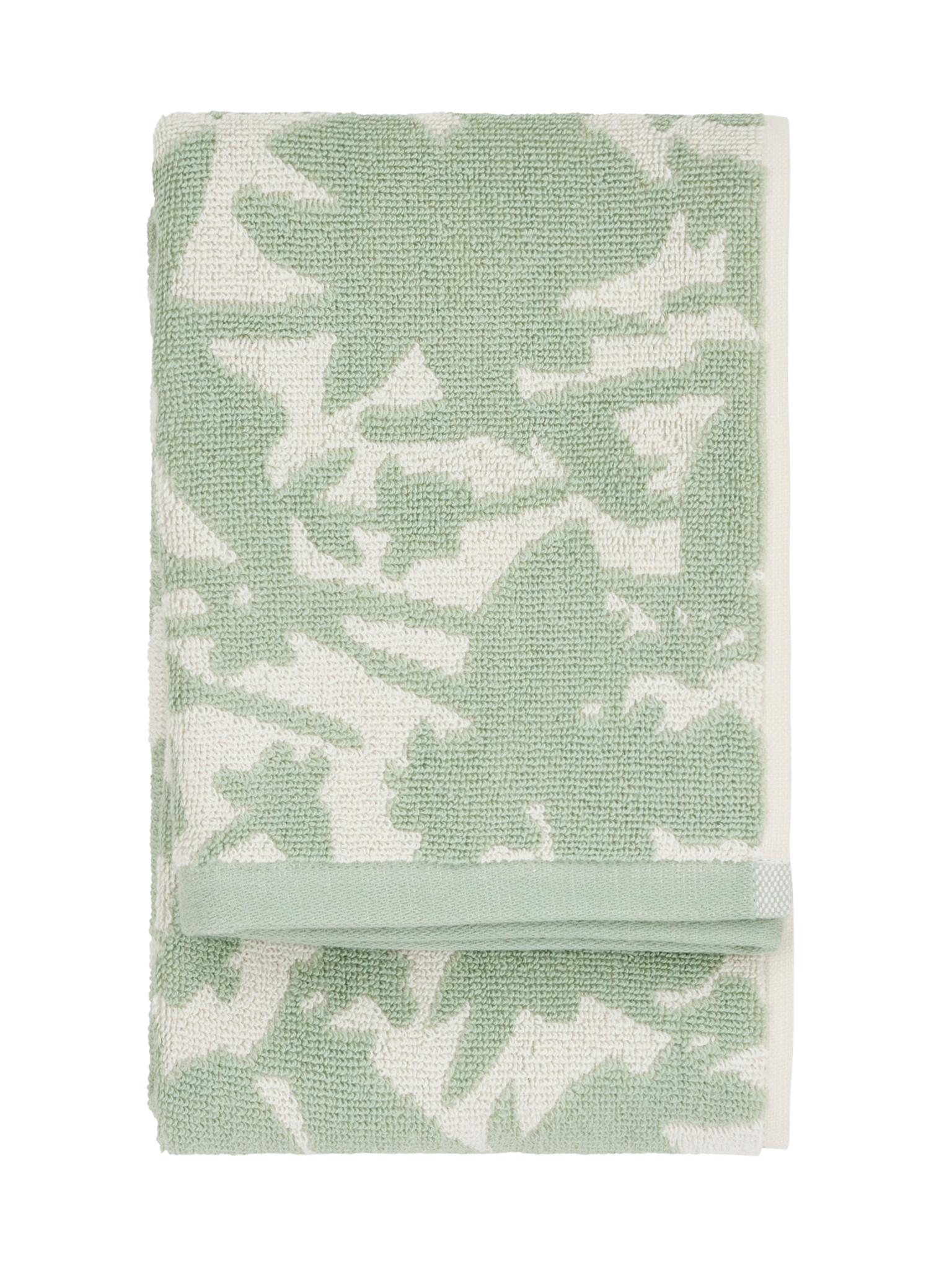 70087-5488-01-12; Finlayson Katveessa Käsipyyhe Salvianvihreä / Luonnonvalkoinen / 50x70 cm 
