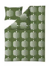 61652-3963-13-06; Finlayson Optinen omena Pussilakanasetti Vihreä / Valkoinen / 150x210 + 50x60 cm 