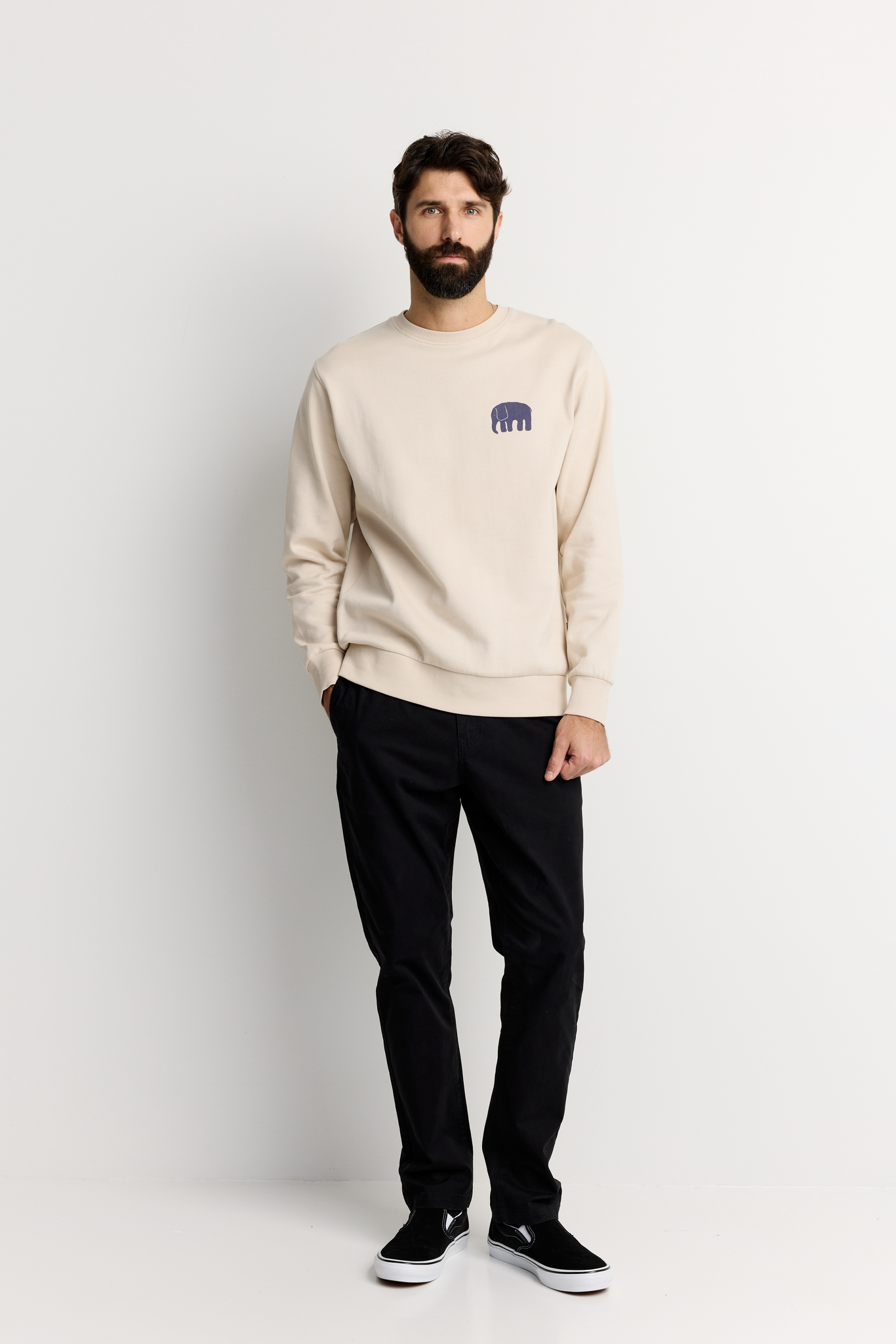 22782522003_2; 22782522005_2; 22782522004_2; 22782522002_2; 22782522001_2; Finlayson ELEFANTTI Collegepusero Vaalea khaki / S 