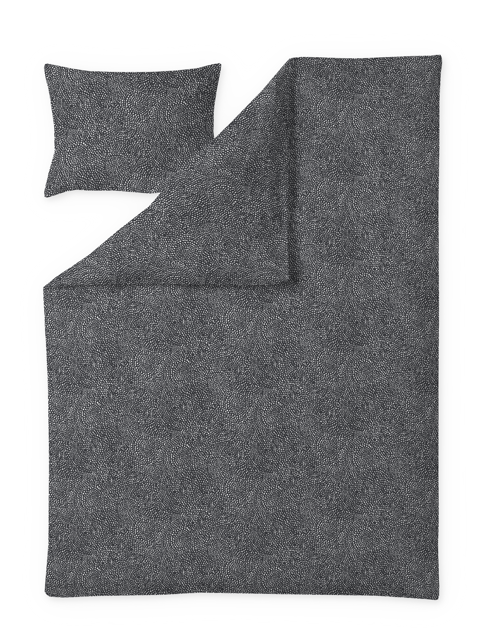60652-4890-01-06; Finlayson Kurupuro Pussilakanasetti Musta / Valkoinen / 150x210 + 50x60 cm 