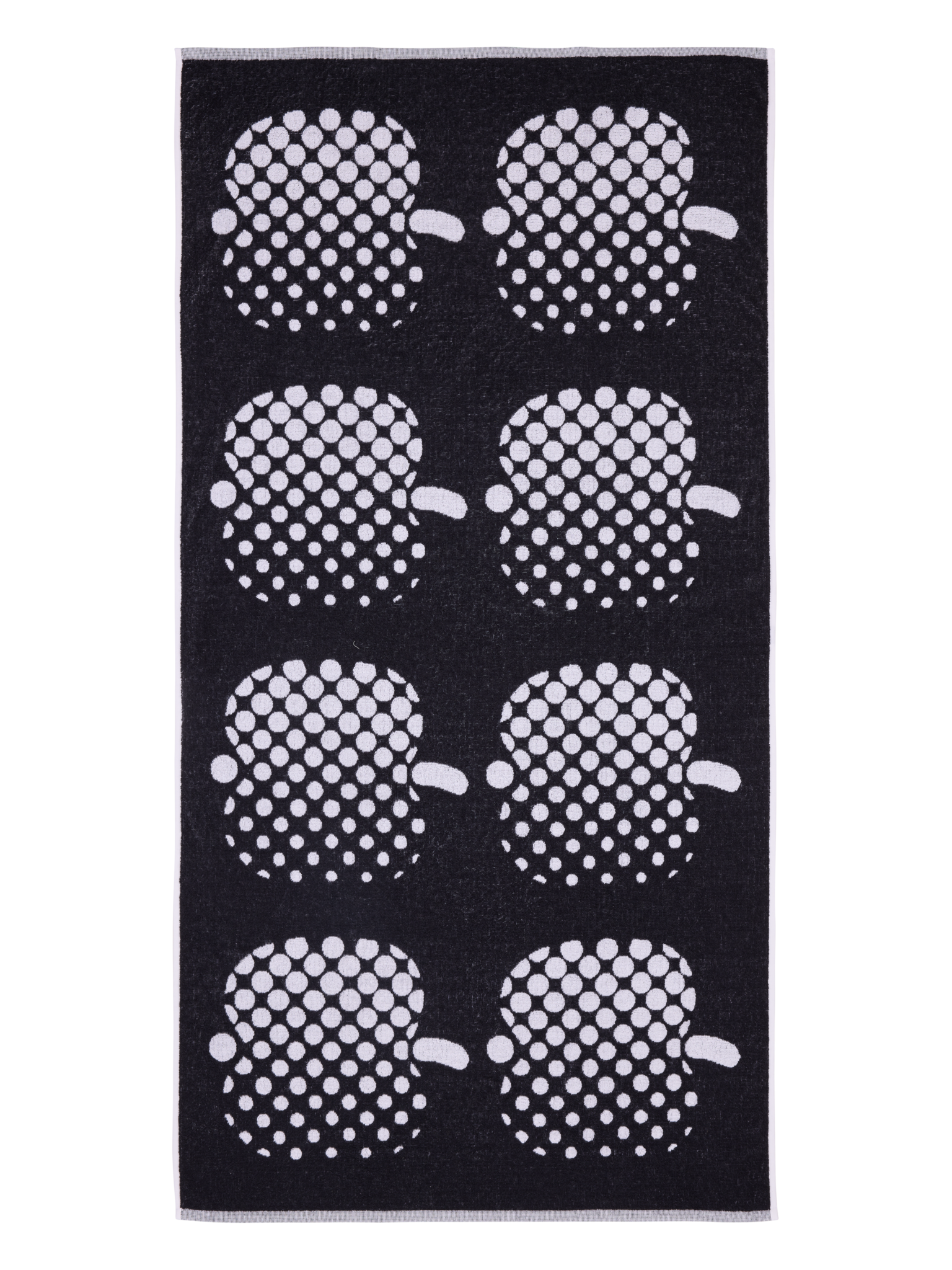 71064-1367-06-06; Finlayson Optinen omena Kylpypyyhe Musta / 70x140 cm 