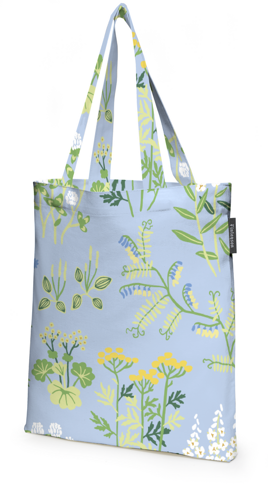 80221-5502-01-10; Finlayson Joutomaa Kangaskassi Vaaleansininen / Vihreä / 36x42 cm 