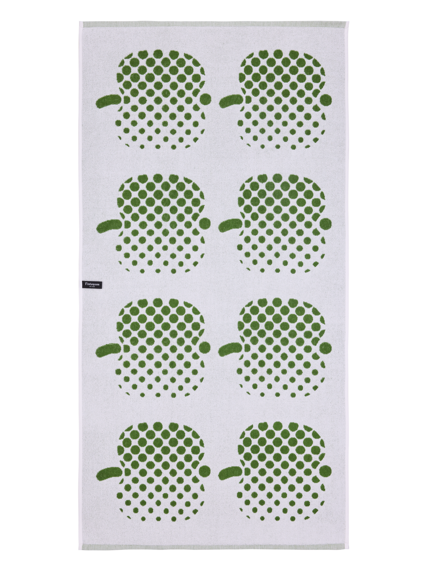 71064-1367-05-06_2; Finlayson Optinen omena Kylpypyyhe Vihreä / 70x140 cm 