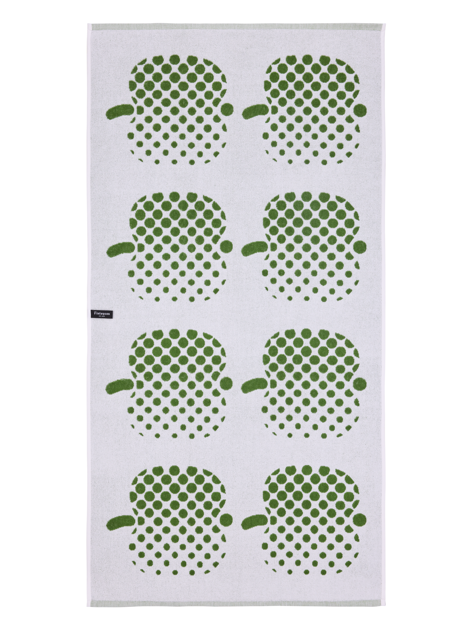 71064-1367-05-06_2; Finlayson Optinen omena Kylpypyyhe Vihreä / 70x140 cm 