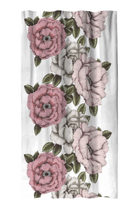 CT002457-4271; Finlayson Vallila Alma verho Vaaleanpunainen / Vihreä / 140x250 cm 
