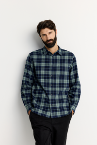 22784495004; Finlayson TARTAANI Kauluspaita Tummansininen / Vihreä / XXL 