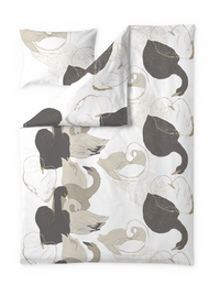 60712-4444-08-06; Finlayson Uskolliset Satiinipussilakanasetti Beige / Harmaa / 150x210 + 50x60 cm 