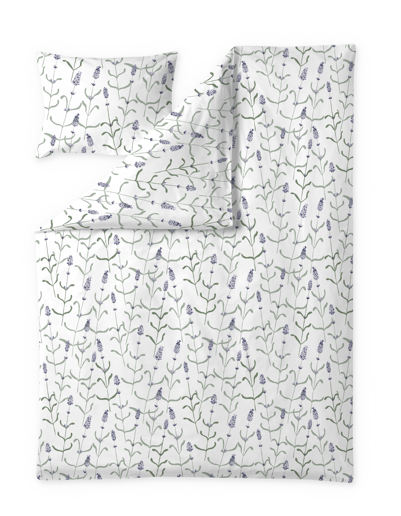 60714-5485-02-06; Finlayson Juuli tencel-satiinipussilakanasetti Lila / Vihreä / 150x210 + 50x60 cm