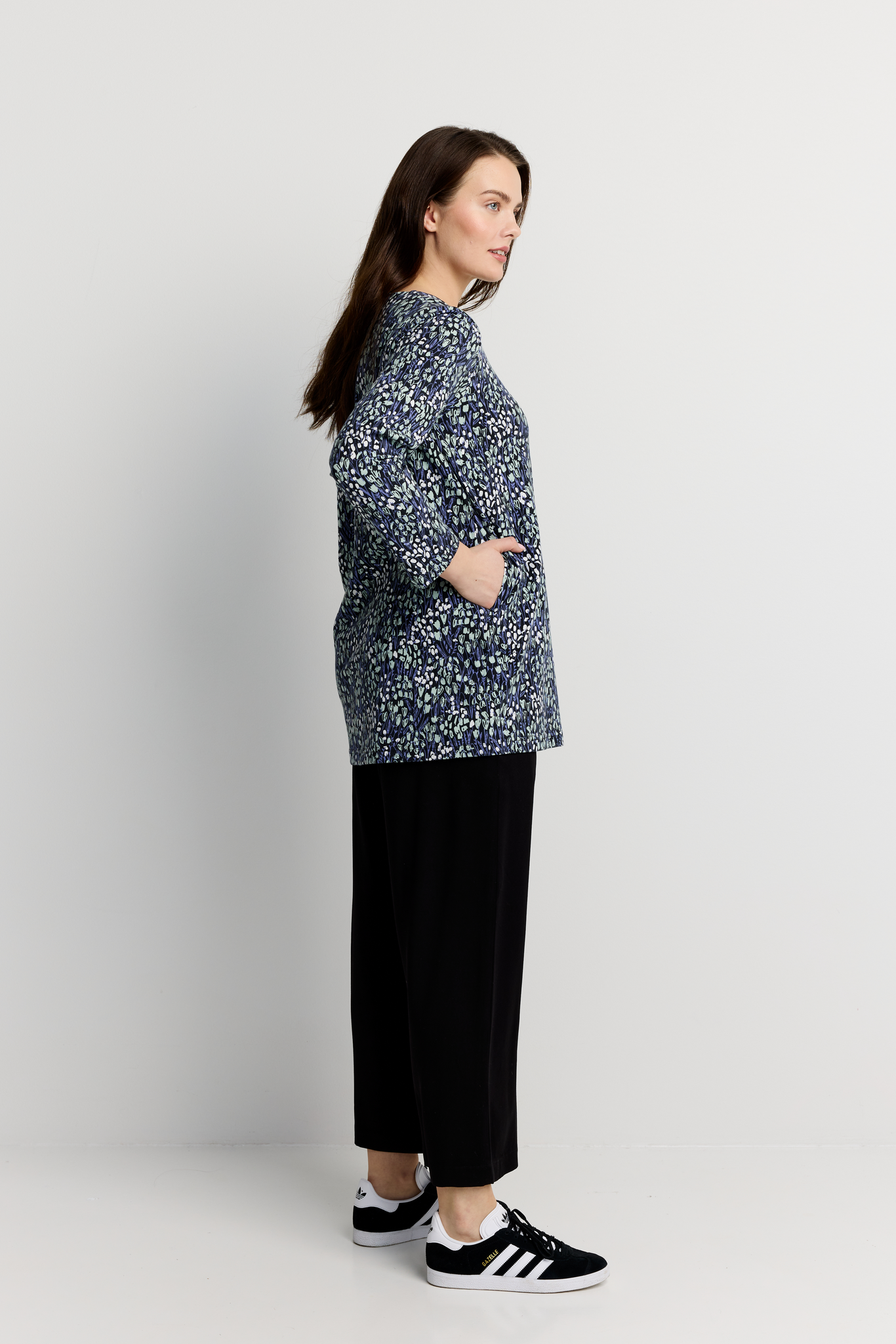 22784452002_4; Finlayson KUISKU Trikootunika Tummansininen / Salvianvihreä / S 