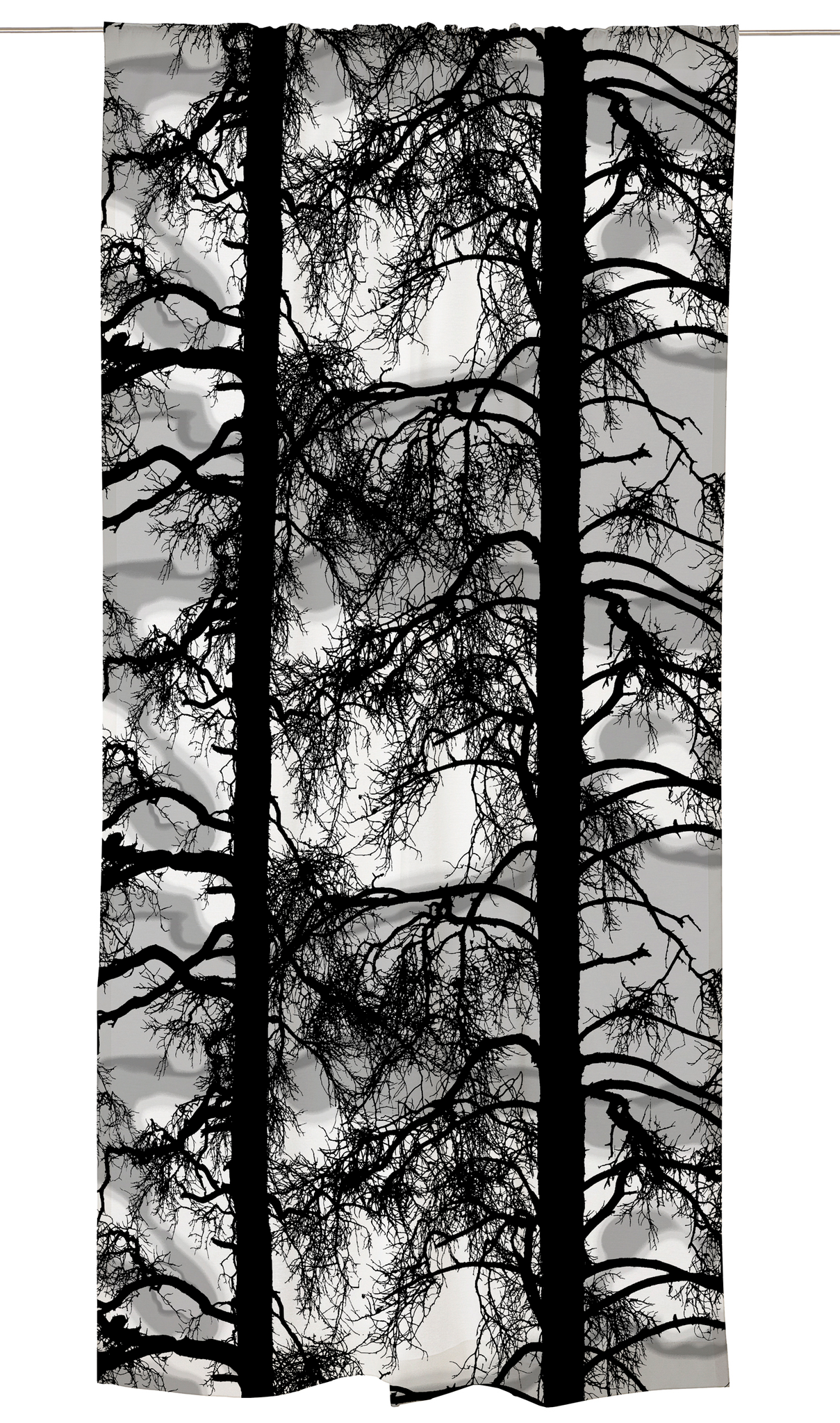 108107-115; Finlayson Vallila Kelohonka verho Savunharmaa / 140x250 cm 