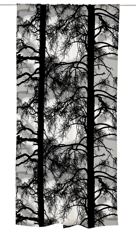 108107-115; Finlayson Vallila Kelohonka verho Savunharmaa / 140x250 cm 