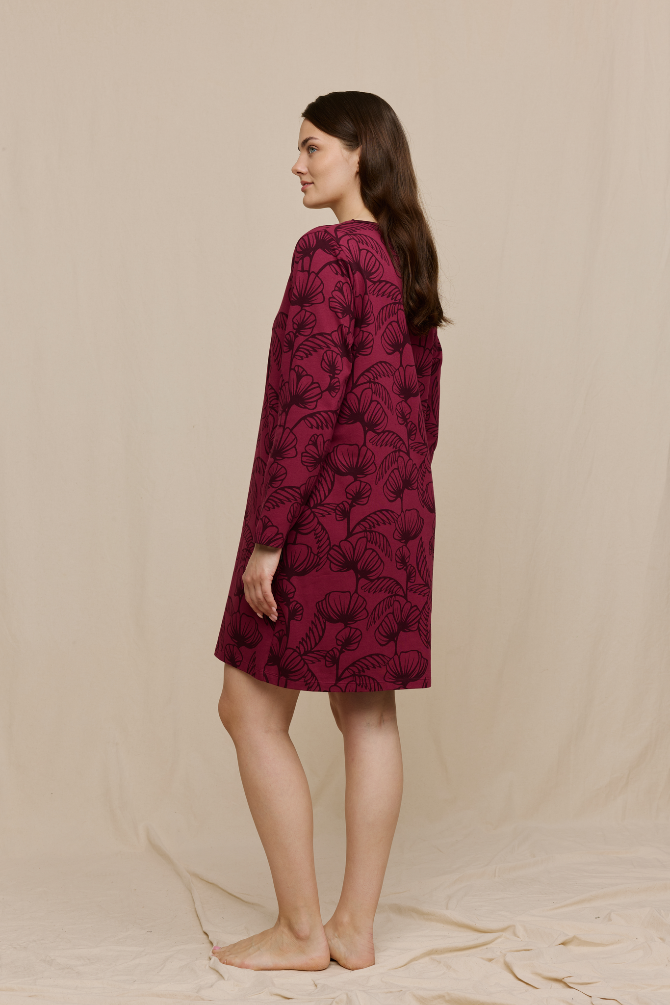 FW15008-471-XXL_5; Finlayson Deco Yöpaita Punainen / XXL 