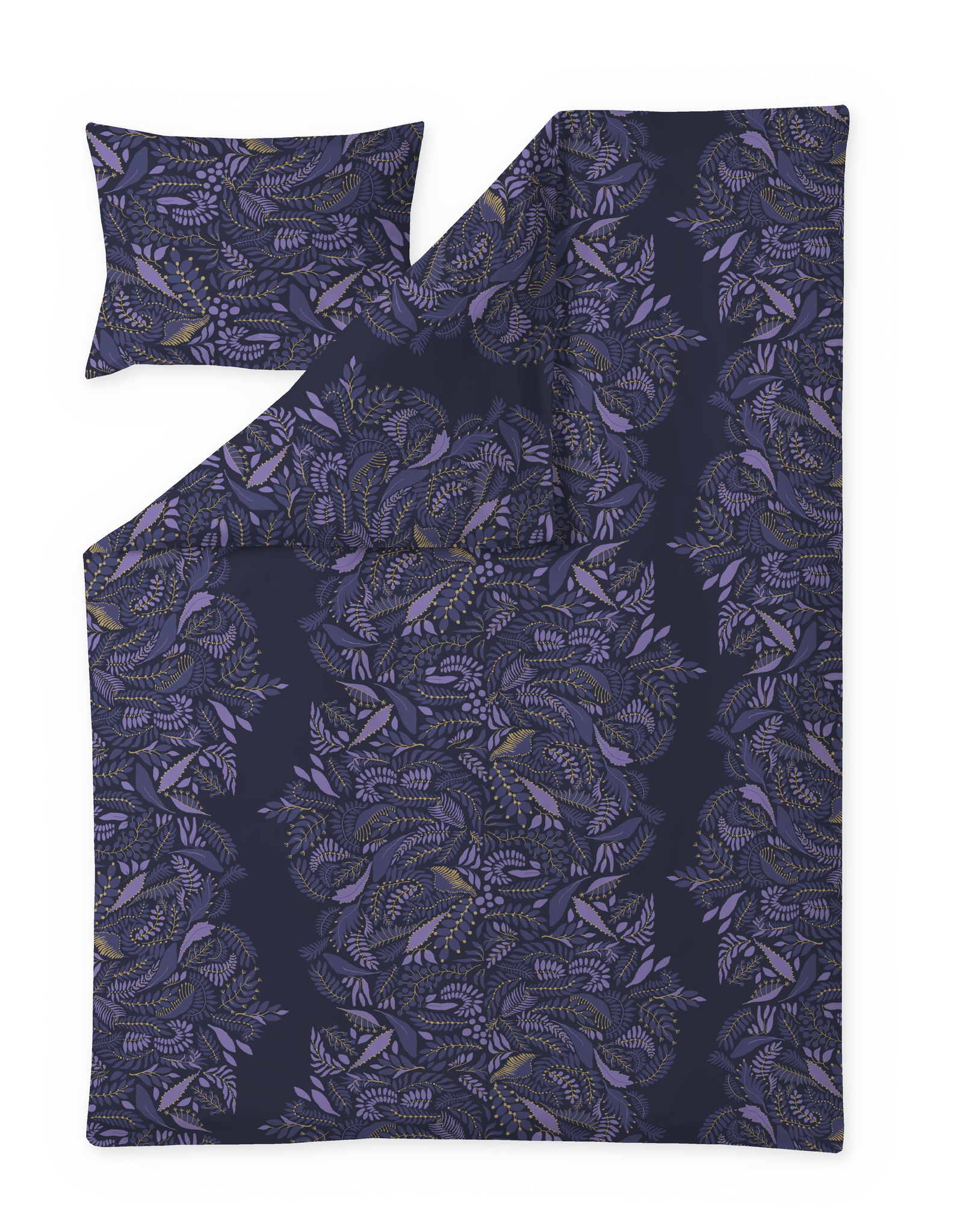 60712-5053-04-06; Finlayson Pihamaa Satiinipussilakanasetti Violetti / 150x210 + 50x60 cm 