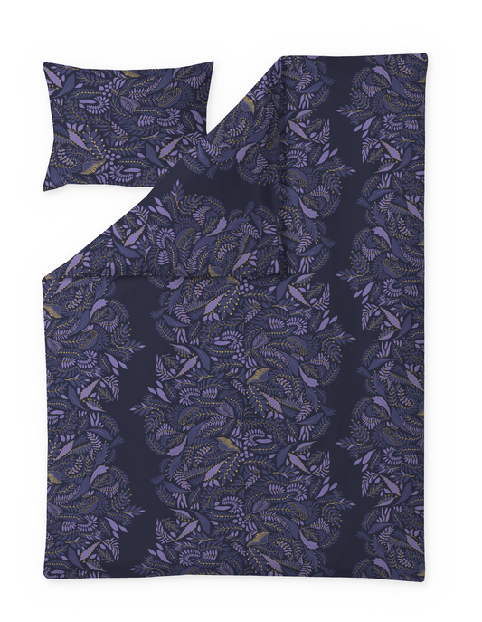 60712-5053-04-06; Finlayson Pihamaa Satiinipussilakanasetti Violetti / 150x210 + 50x60 cm 