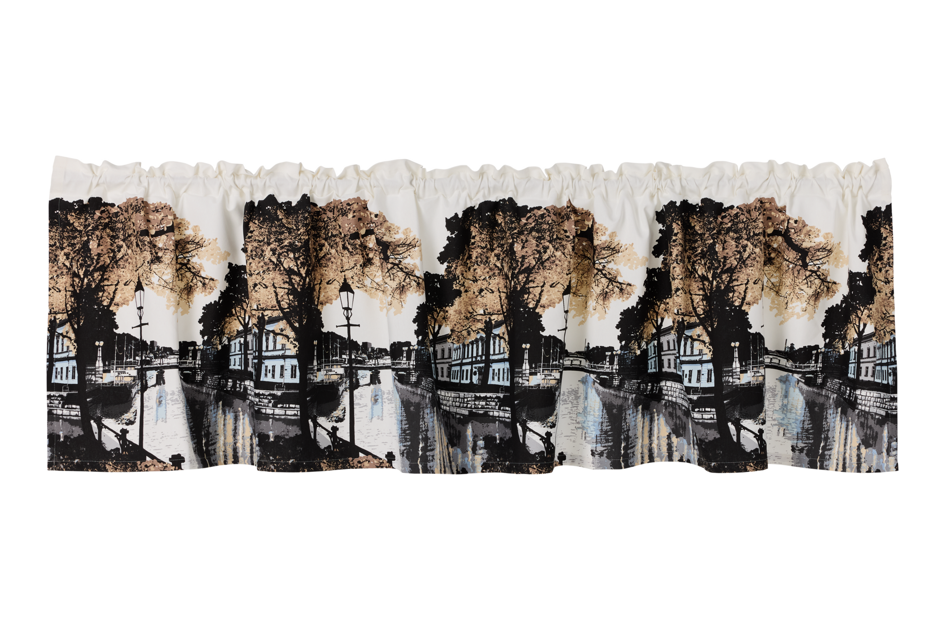 CT001793-9100; Finlayson Vallila Aurajoki verhokappa Harmaa / Beige / 60x250 cm 