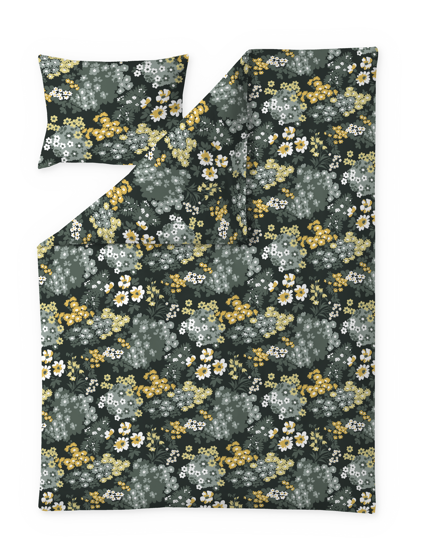 60652-5525-02-06; Finlayson Bella Pussilakanasetti Vihreä / Keltainen / 150x210 + 50x60 cm 