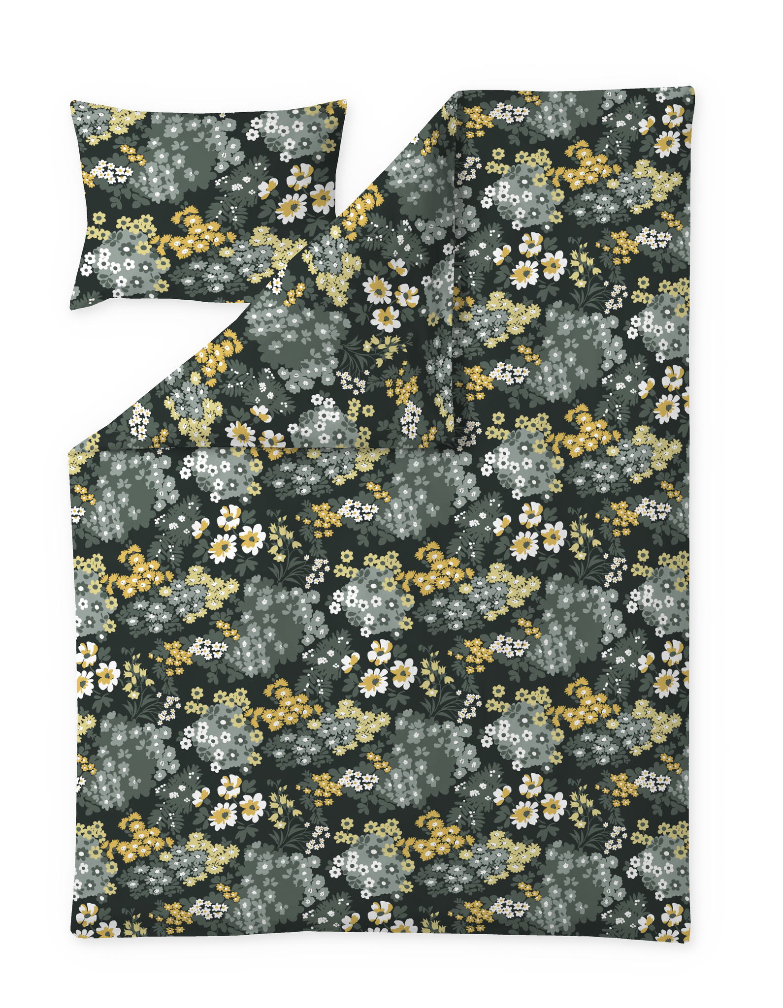 60652-5525-02-06; Finlayson Bella Pussilakanasetti Vihreä / Keltainen / 150x210 + 50x60 cm 