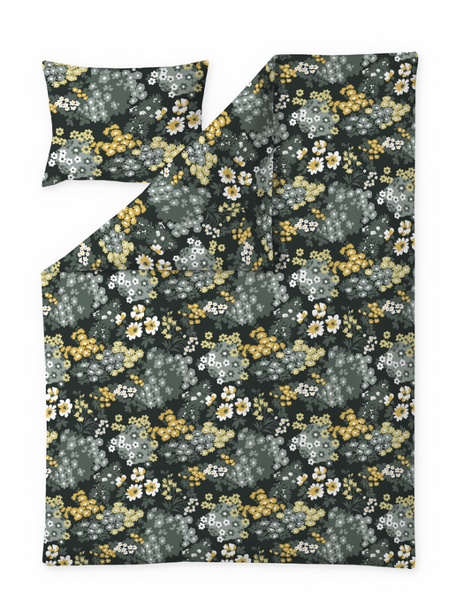 60652-5525-02-06; Finlayson Bella Pussilakanasetti Vihreä / Keltainen / 150x210 + 50x60 cm 