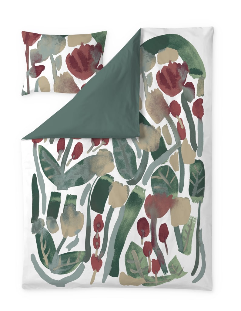 Finlayson FI Kumpula satiinipussilakanasetti Punainen / 150x210 + 50x60 cm