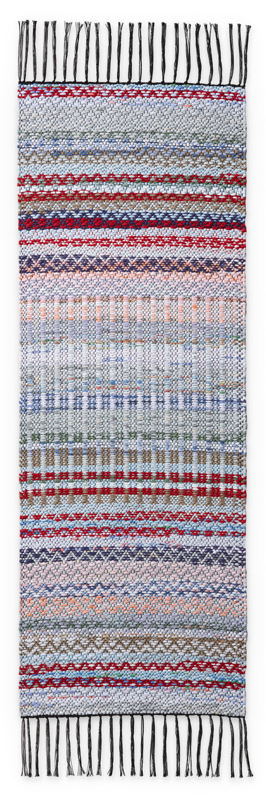 Finlayson - Kierrätetty Räsypala kierrätetty matto Musta / Multi / 45x135 cm