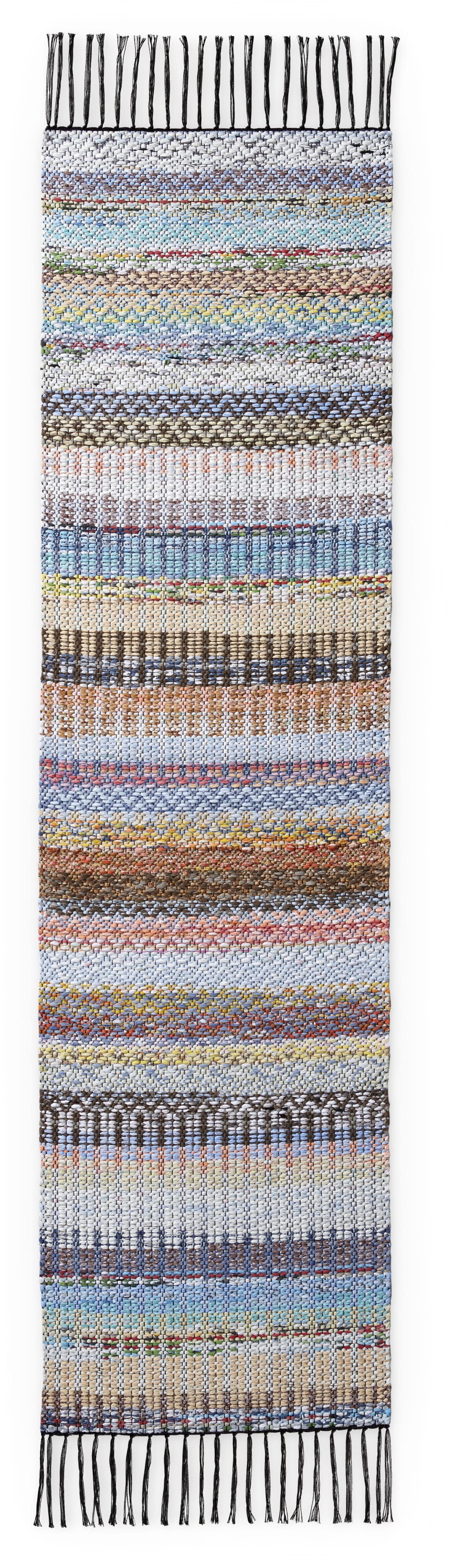 Finlayson - Kierrätetty Räsypala kierrätetty matto Musta / Multi / 45x180 cm