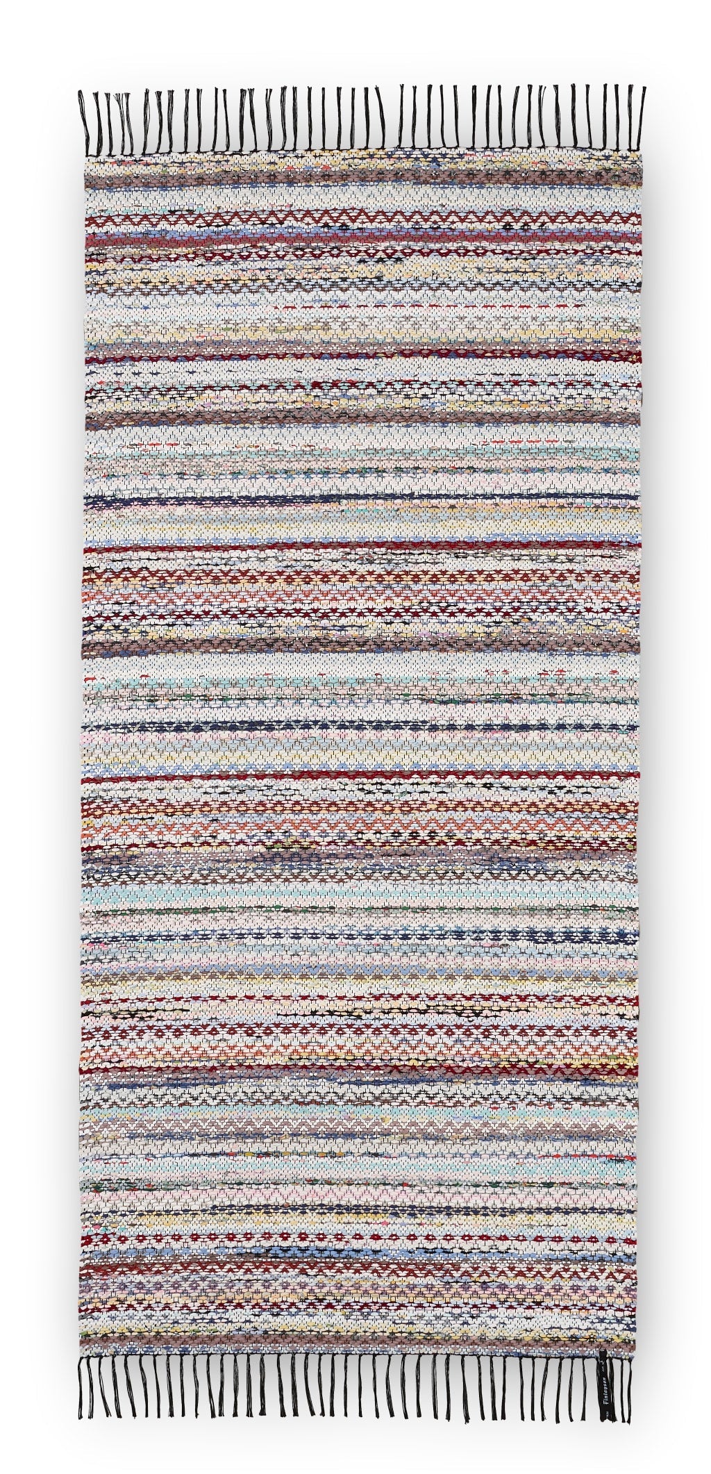 Finlayson - Kierrätetty Räsypala kierrätetty matto Musta / Multi / 90x200 cm