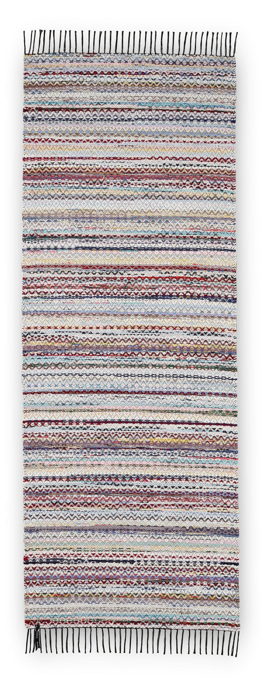 Finlayson - Kierrätetty Räsypala kierrätetty matto Musta / Multi / 90x250 cm