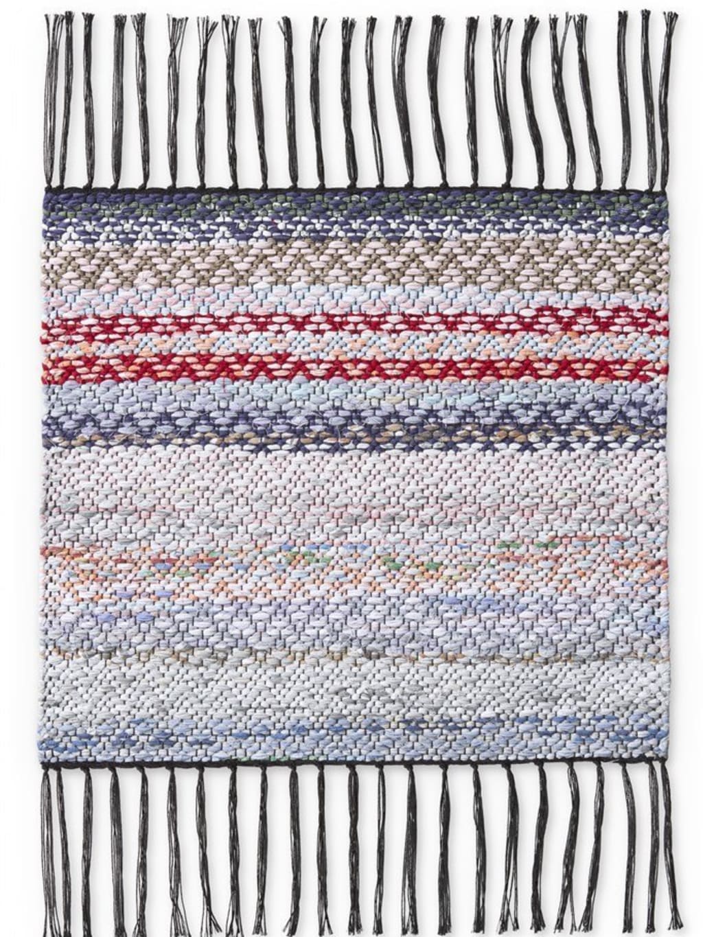 Finlayson - Kierrätetty Räsypala kierrätetty matto Musta / Multi / 45x45 cm