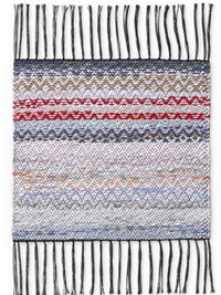 Finlayson - Kierrätetty Räsypala kierrätetty matto Musta / Multi / 45x45 cm